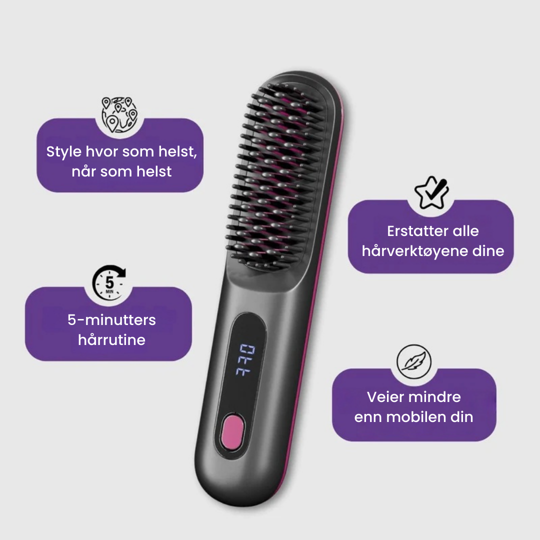 NordicBeauty GoBrush â den intelligente stylingbĂžrsten for kort hĂ„r