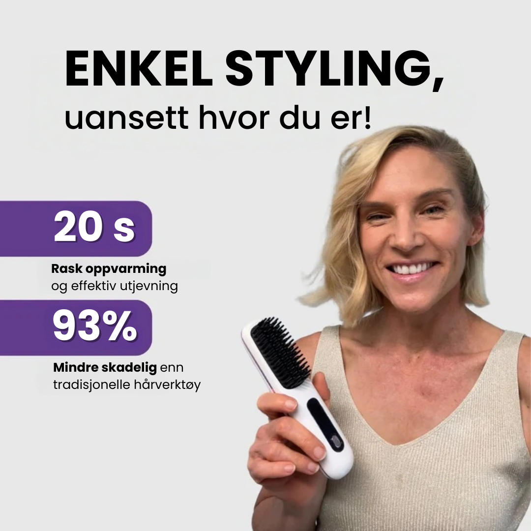 NordicBeauty GoBrush â den intelligente stylingbĂžrsten for kort hĂ„r
